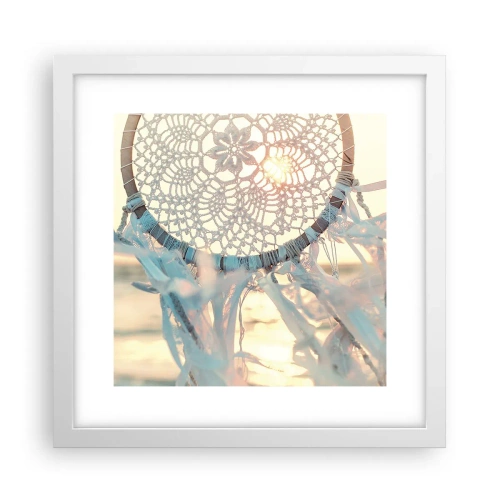 Poster în ramă albă - Totem de dantelă - 30x30 cm