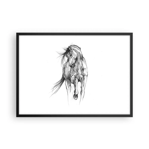 Poster în ramă neagră - Într-un trap grațios - 70x50 cm