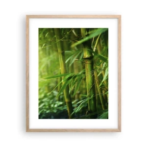 Poster în ramă de stejar deschis - Cunoașteți verdeața în sine - 40x50 cm