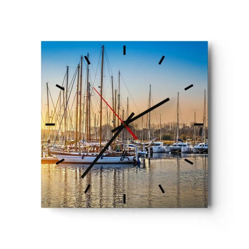 Ceas de perete - Ceas pe sticlă - Vântul trebuie să doarmă și el - 40x40 cm