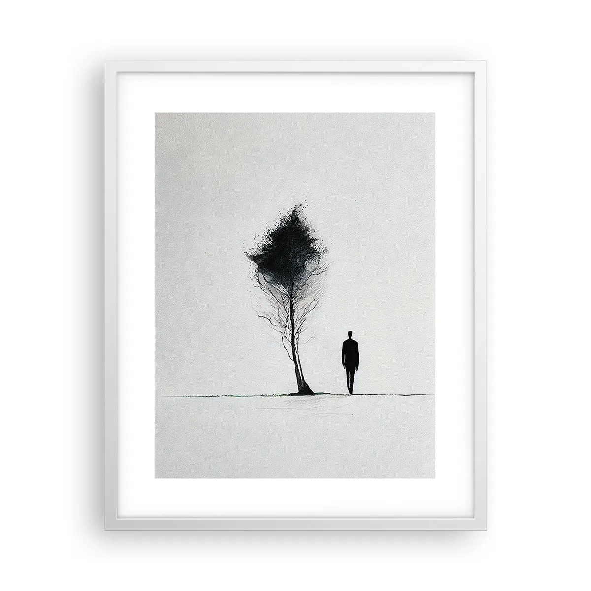 Poster în ramă albă - Noi toți rătăcim - 40x50 cm