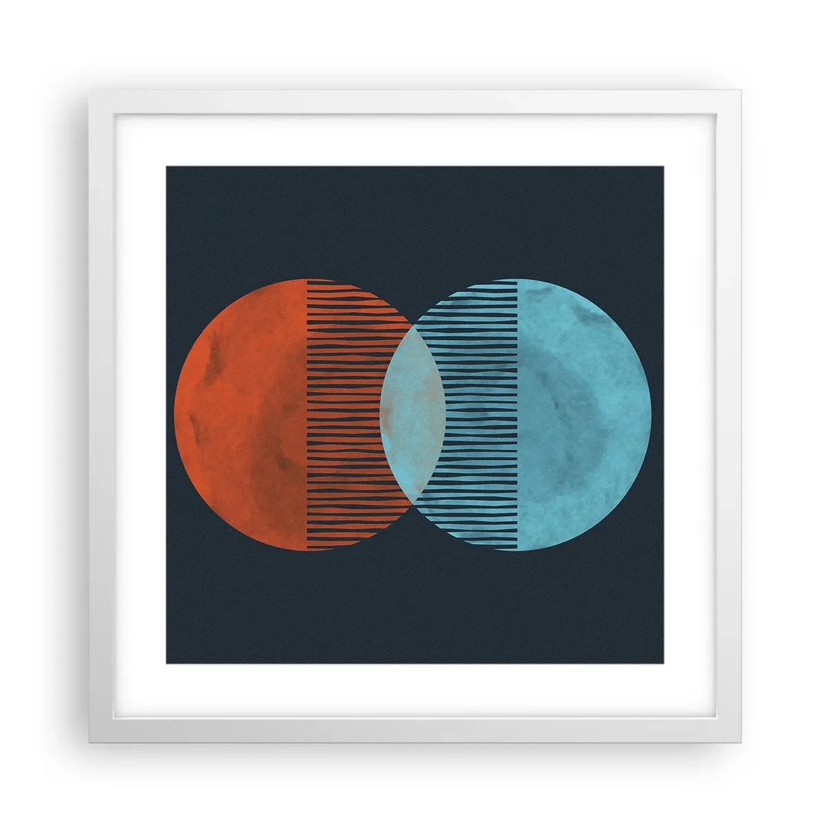 Poster în ramă albă - Fantezie astronomică - 40x40 cm