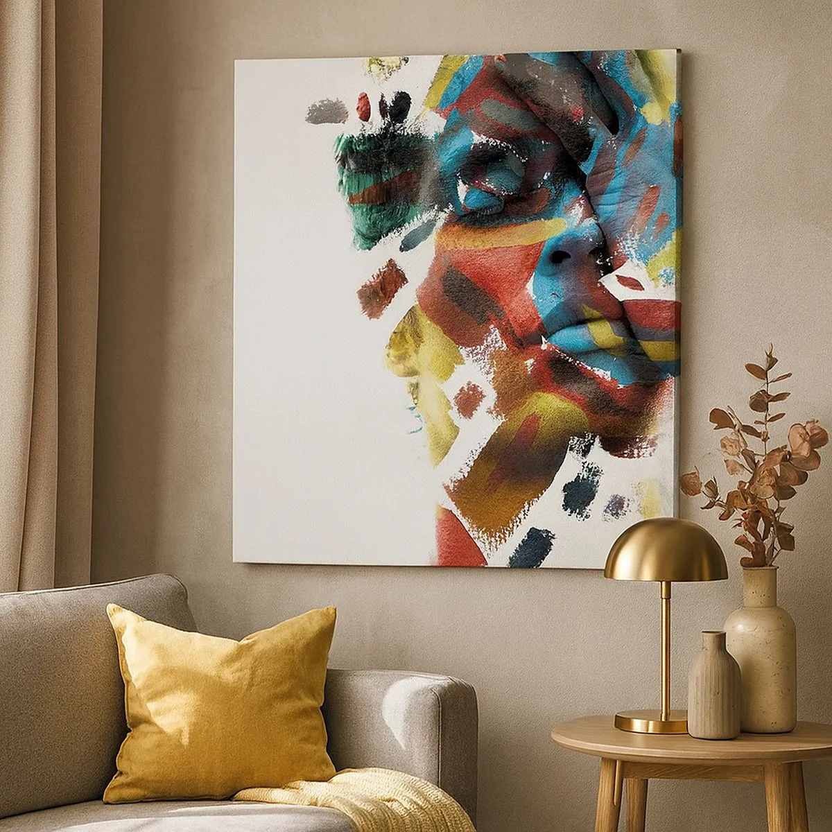 Tablou pe pânză - Personalitate colorată - 30x30 cm