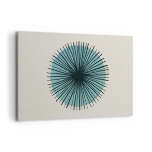 Tablou pe pânză - Radiant pe albastru - 120x80 cm