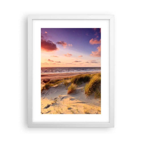 Poster în ramă albă - Deja aerul de vară miroase - 30x40 cm