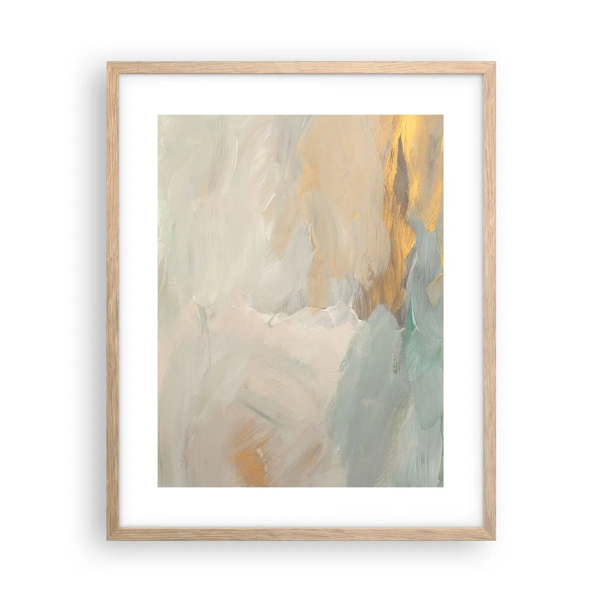 Poster în ramă de stejar deschis - Abstracție - lumea blândeții - 40x50 cm