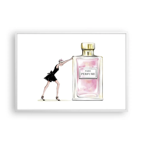 Poster în ramă albă - Esența feminității - 100x70 cm