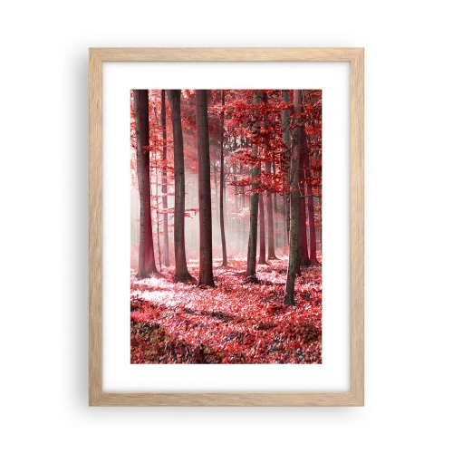 Poster în ramă de stejar deschis - Roșie este la fel de frumoasă - 30x40 cm