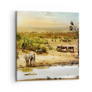 Tablou pe pânză - "Și din Eden curgea un râu..." - 70x70 cm