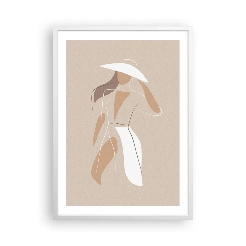 Poster în ramă albă - Moda este distractivă - 50x70 cm
