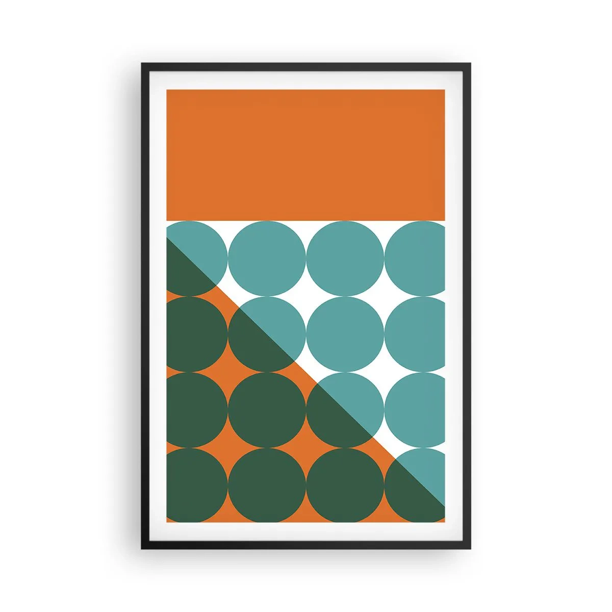Poster în ramă neagră - Sus și pe diagonală - 61x91 cm