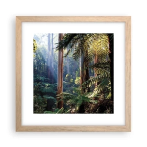 Poster în ramă de stejar deschis - O poveste din pădure - 30x30 cm