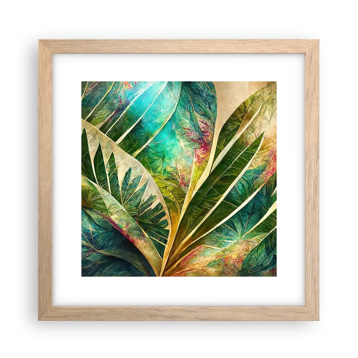 Poster în ramă de stejar deschis - Culorile tropicelor - 30x30 cm