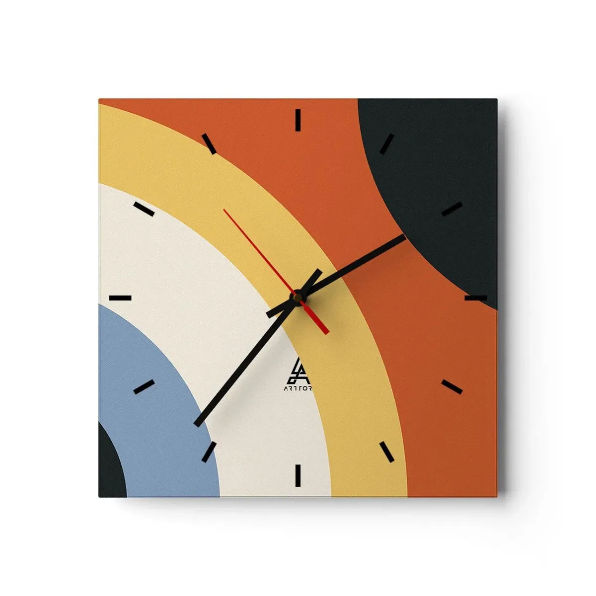 Ceas de perete - Ceas pe sticlă - Spre sine - 30x30 cm