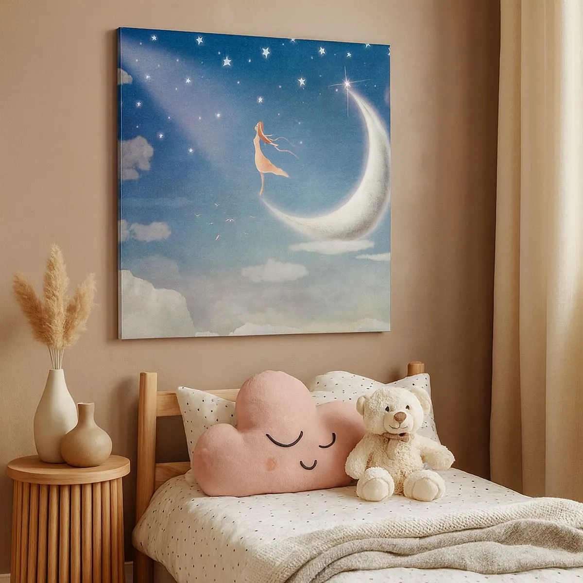 Tablou pe pânză - Provocatoare în albastru - 30x30 cm