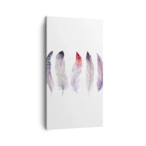 Tablou pe pânză - Delicate ca o ceață multicoloră - 45x80 cm