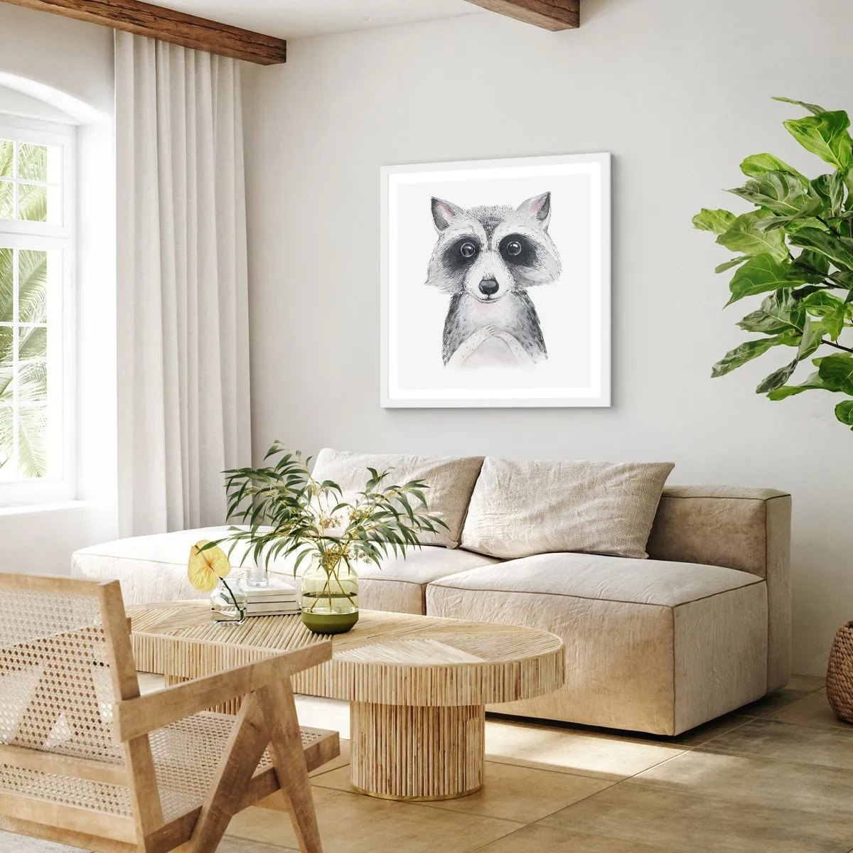 Poster în ramă albă - Un moment pentru emoții - 30x30 cm