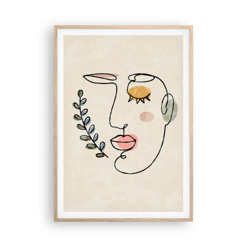 Poster în ramă de stejar deschis - Pacea regăsită - 70x100 cm