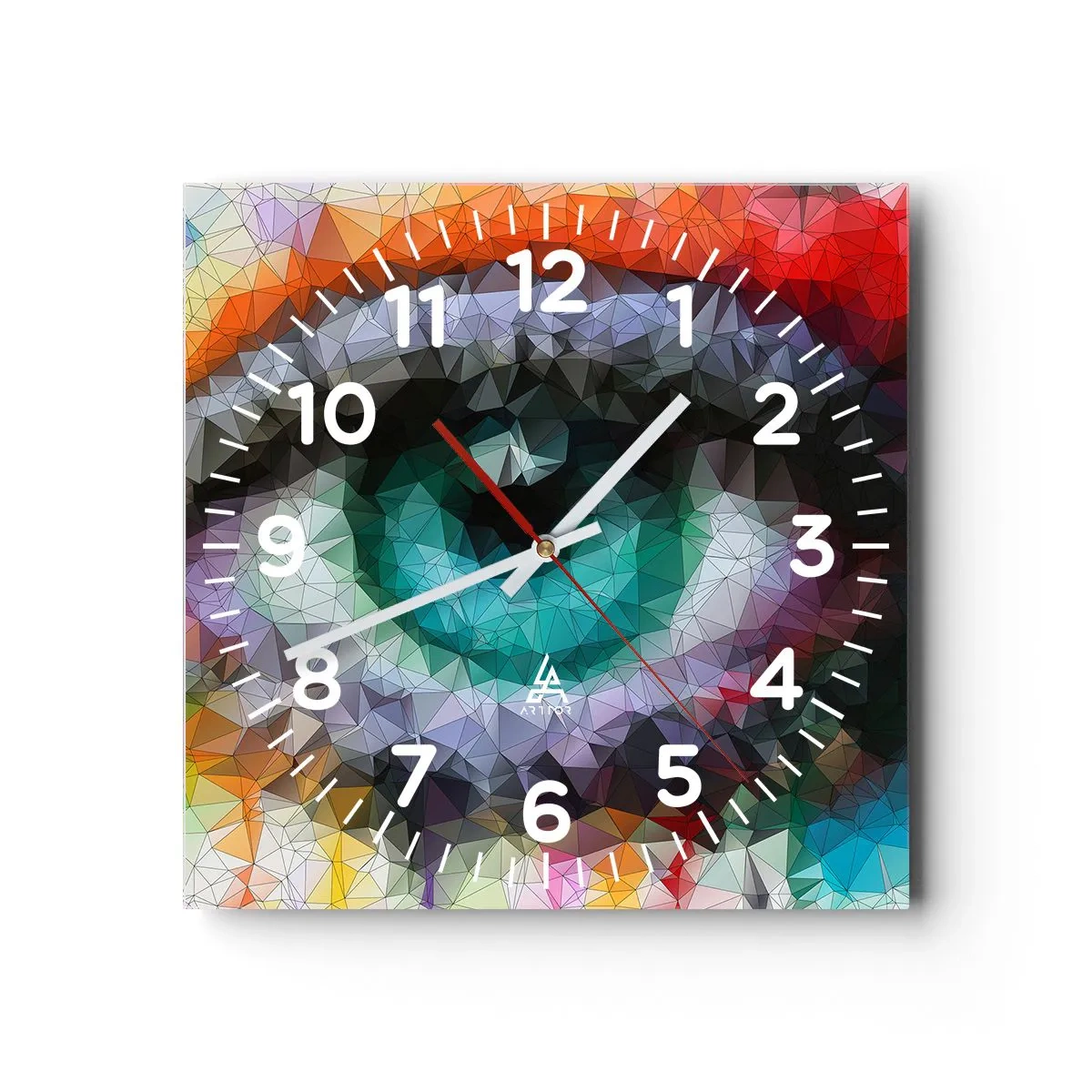 Ceas de perete - Ceas pe sticlă - Strălucire cristalină a ochilor - 30x30 cm
