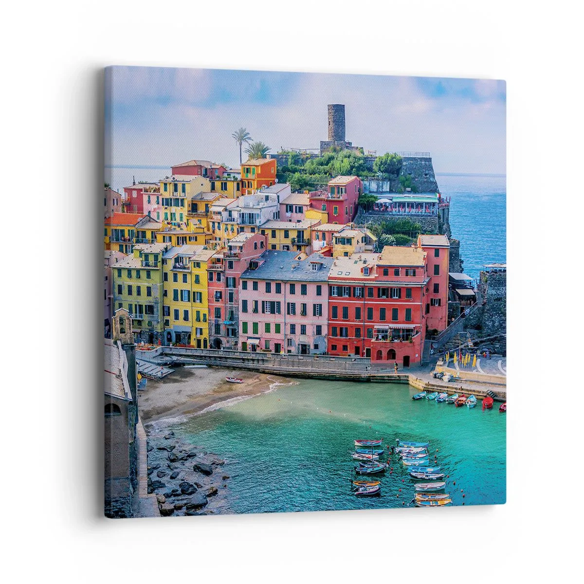 Tablou pe pânză - Orașul mediteraneean magic - 40x40 cm