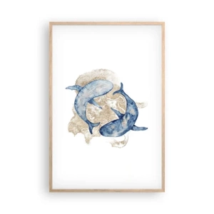 Poster în ramă de stejar deschis - Prietenie sau iubire? - 61x91 cm