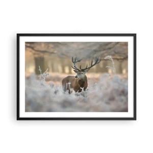 Poster în ramă neagră - O dimineață răcoroasă - 70x50 cm