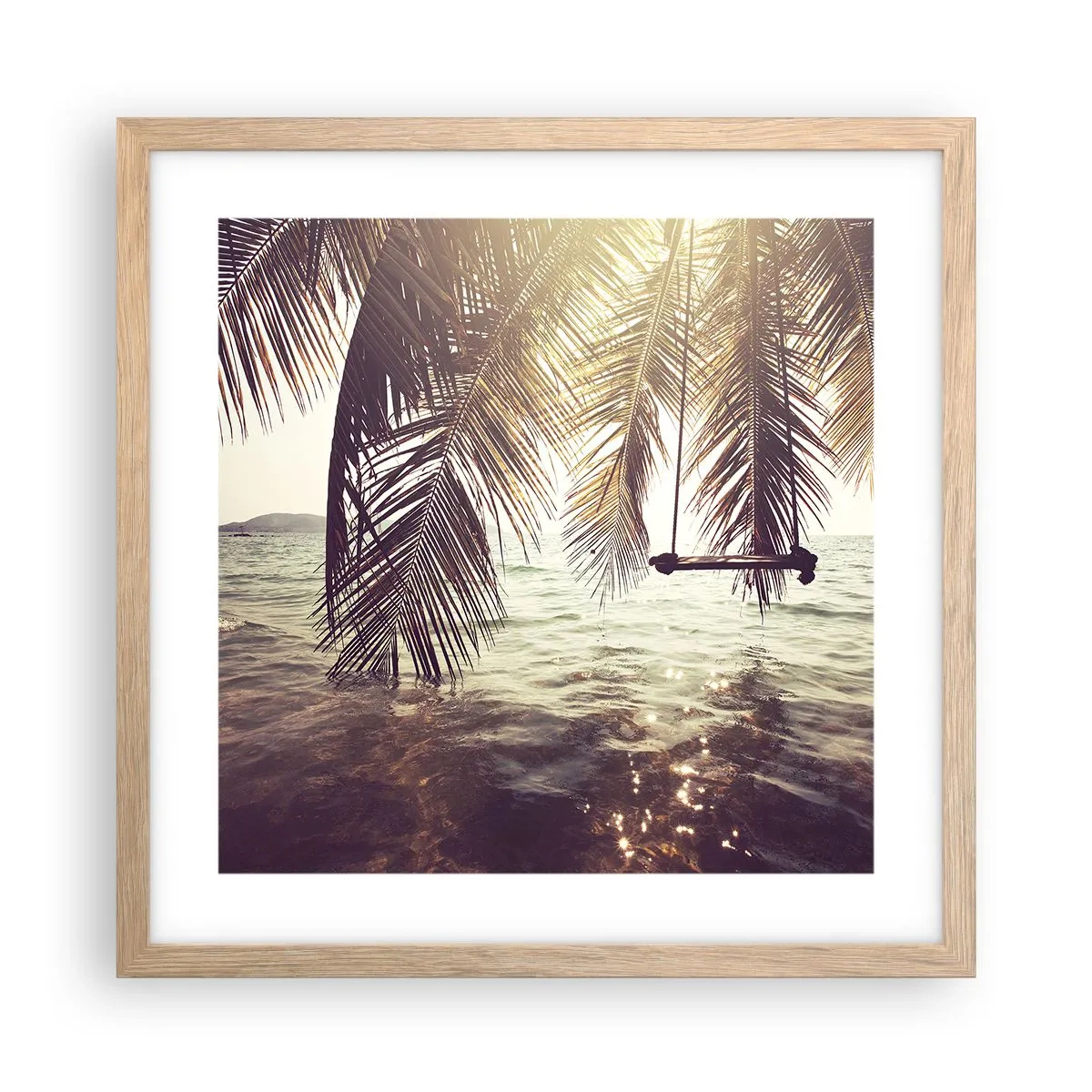 Poster în ramă de stejar deschis - Poți să te dai în vânt după pofta inimii tale - 40x40 cm