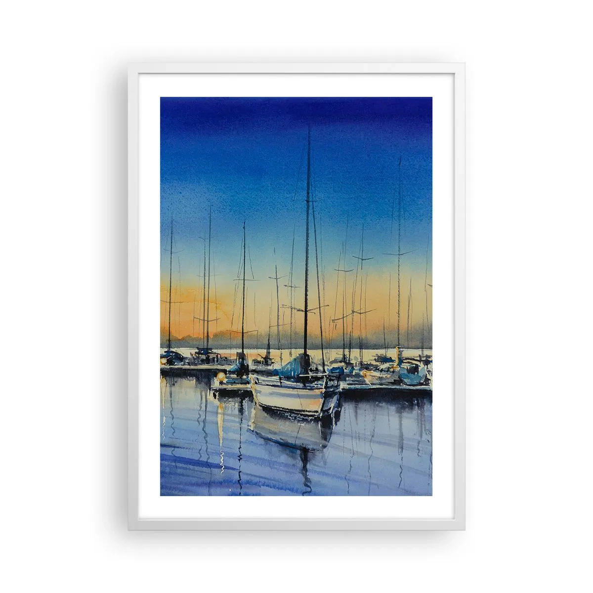 Poster în ramă albă - Sfârșitul unei zile bune - 50x70 cm
