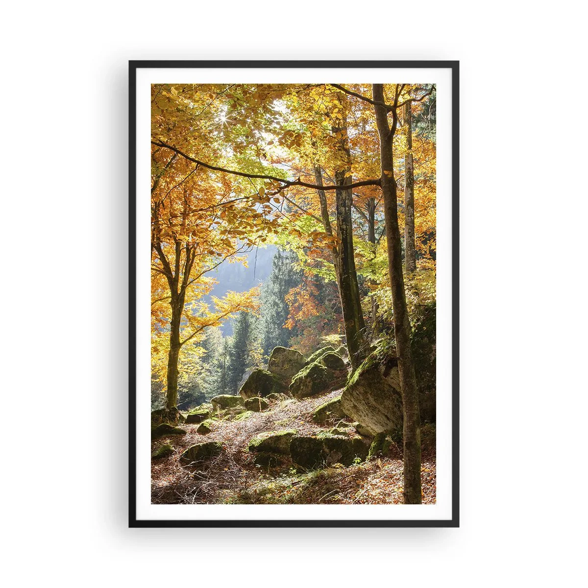 Poster în ramă neagră - Timp de relaxare - 70x100 cm