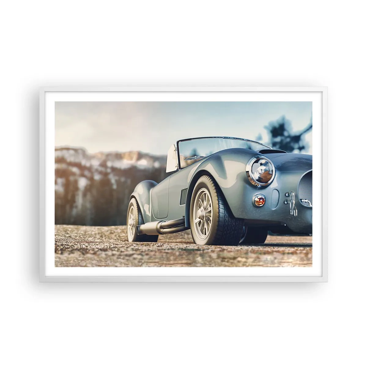 Poster în ramă albă - Pentru că stilul contează - 91x61 cm