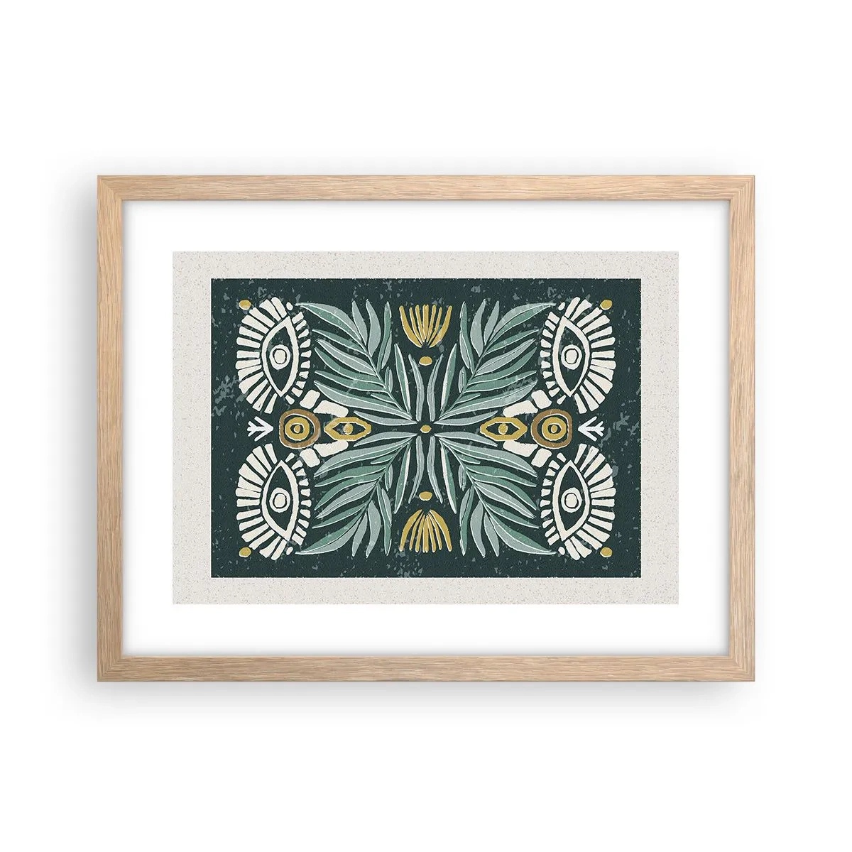 Poster în ramă de stejar deschis - Ca un decupaj folcloric - 40x30 cm