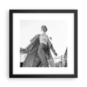 Poster în ramă neagră - Vii cu mine? - 30x30 cm