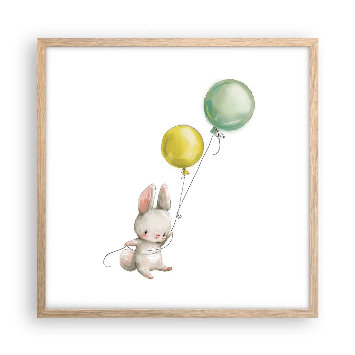 Poster în ramă de stejar deschis - Voi zbura și eu! - 50x50 cm