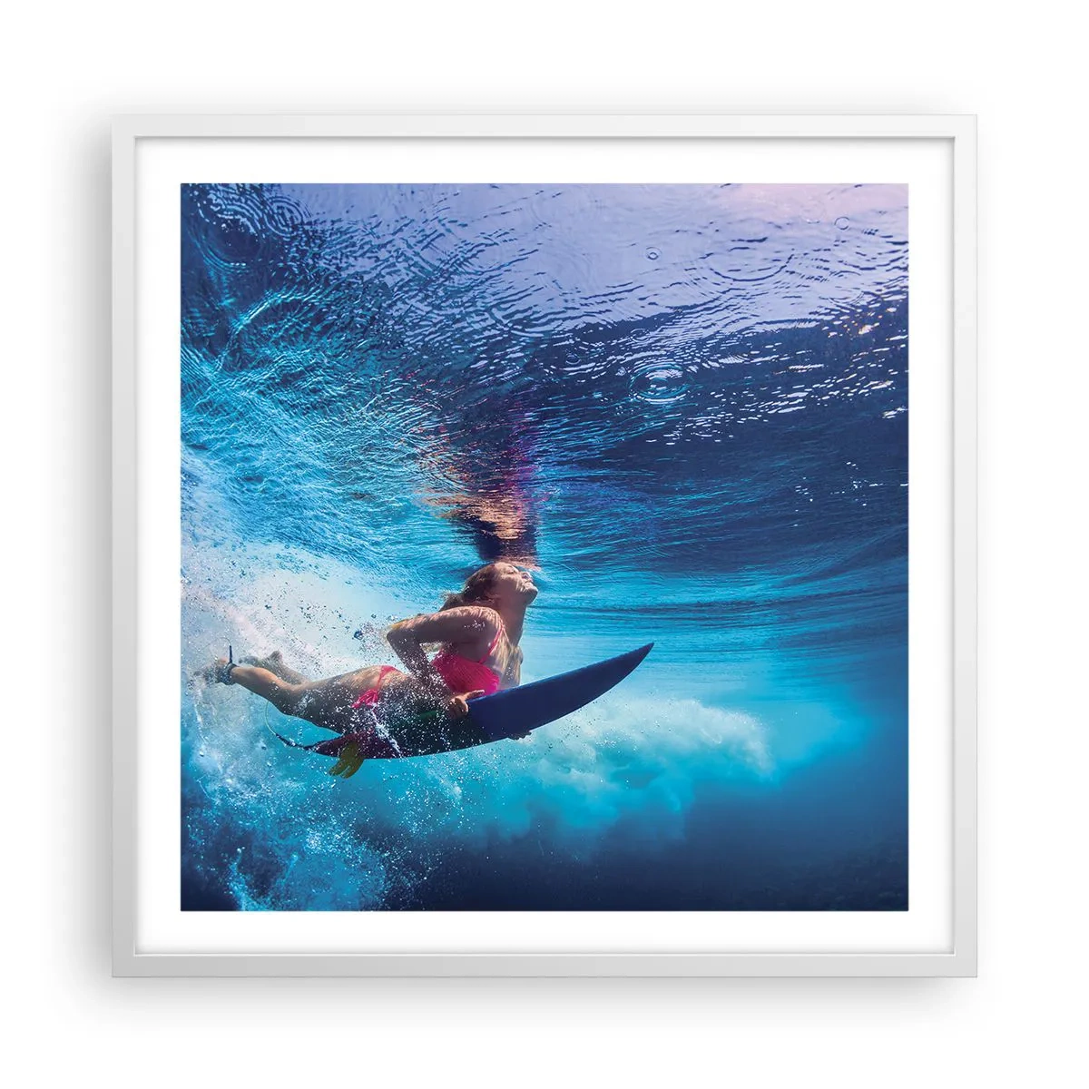 Poster în ramă albă - Profunzimea bucuriei - 60x60 cm