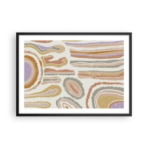 Poster în ramă neagră - Secțiuni colorate - 70x50 cm