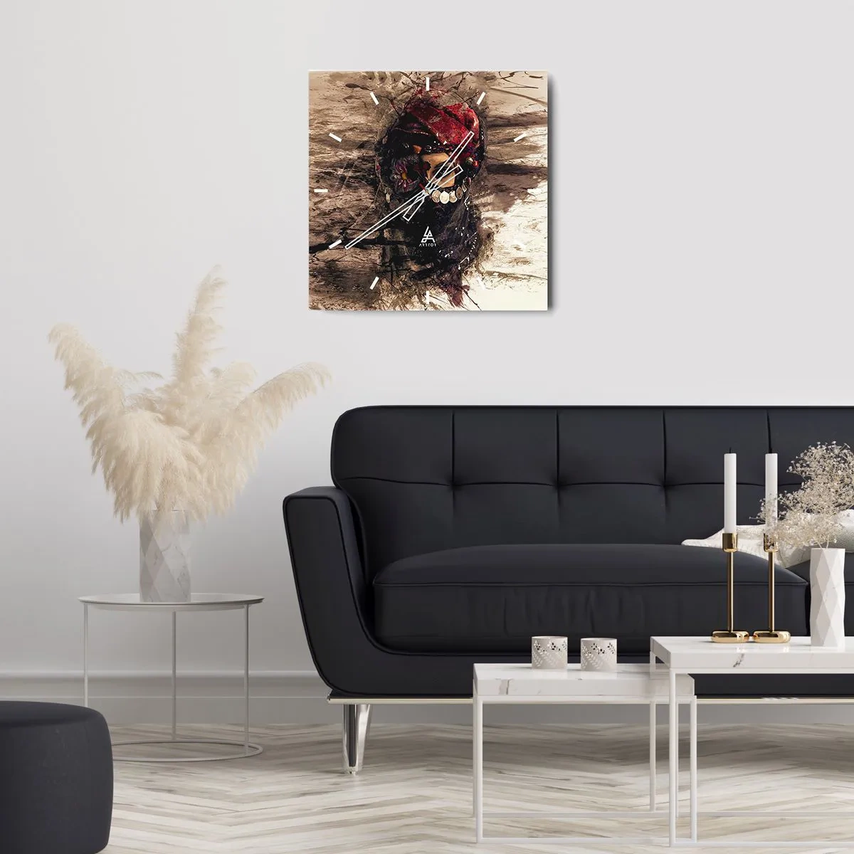 Ceas de perete - Ceas pe sticlă - Cel puțin îngrijător - 40x40 cm