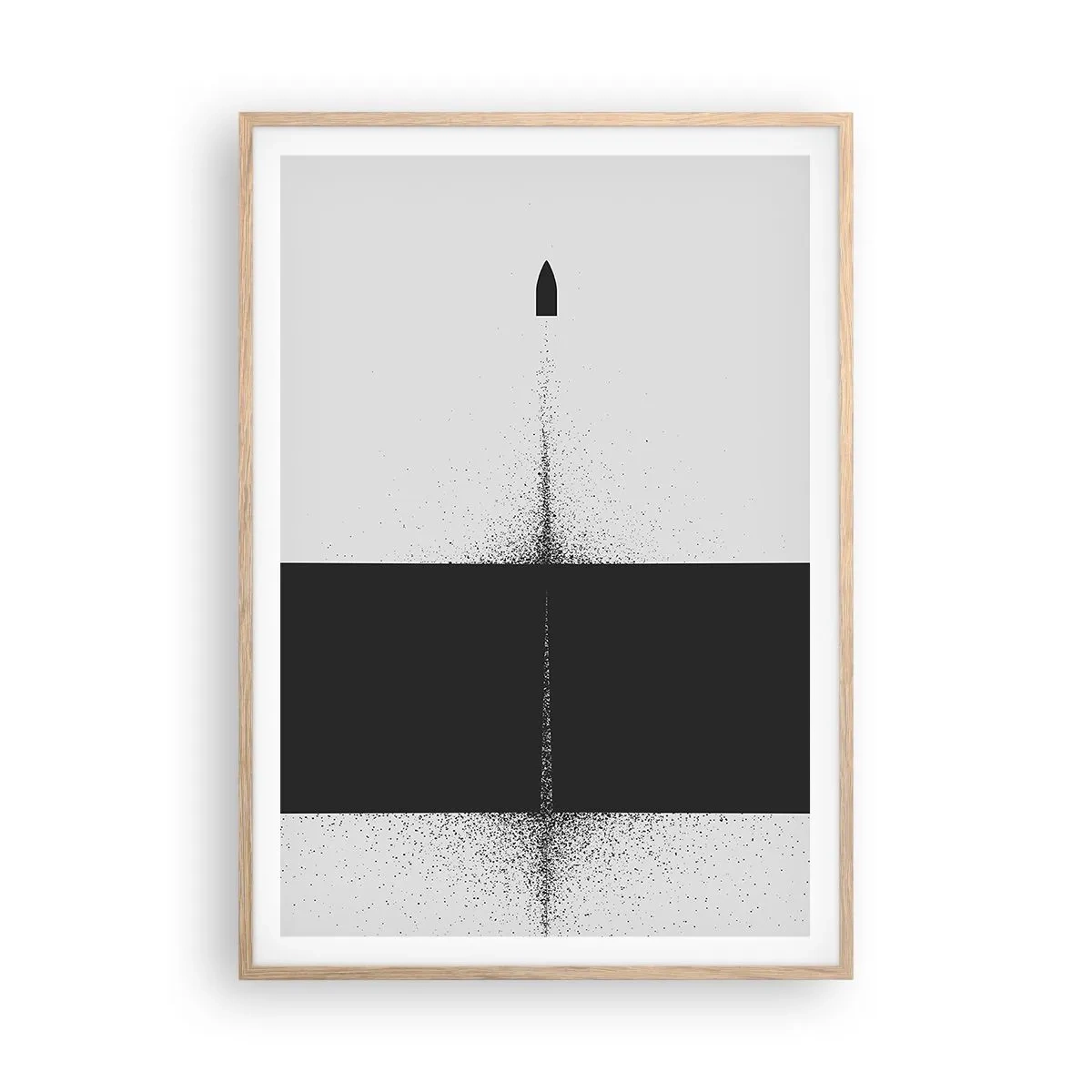 Poster în ramă de stejar deschis - Direct la țintă - 70x100 cm