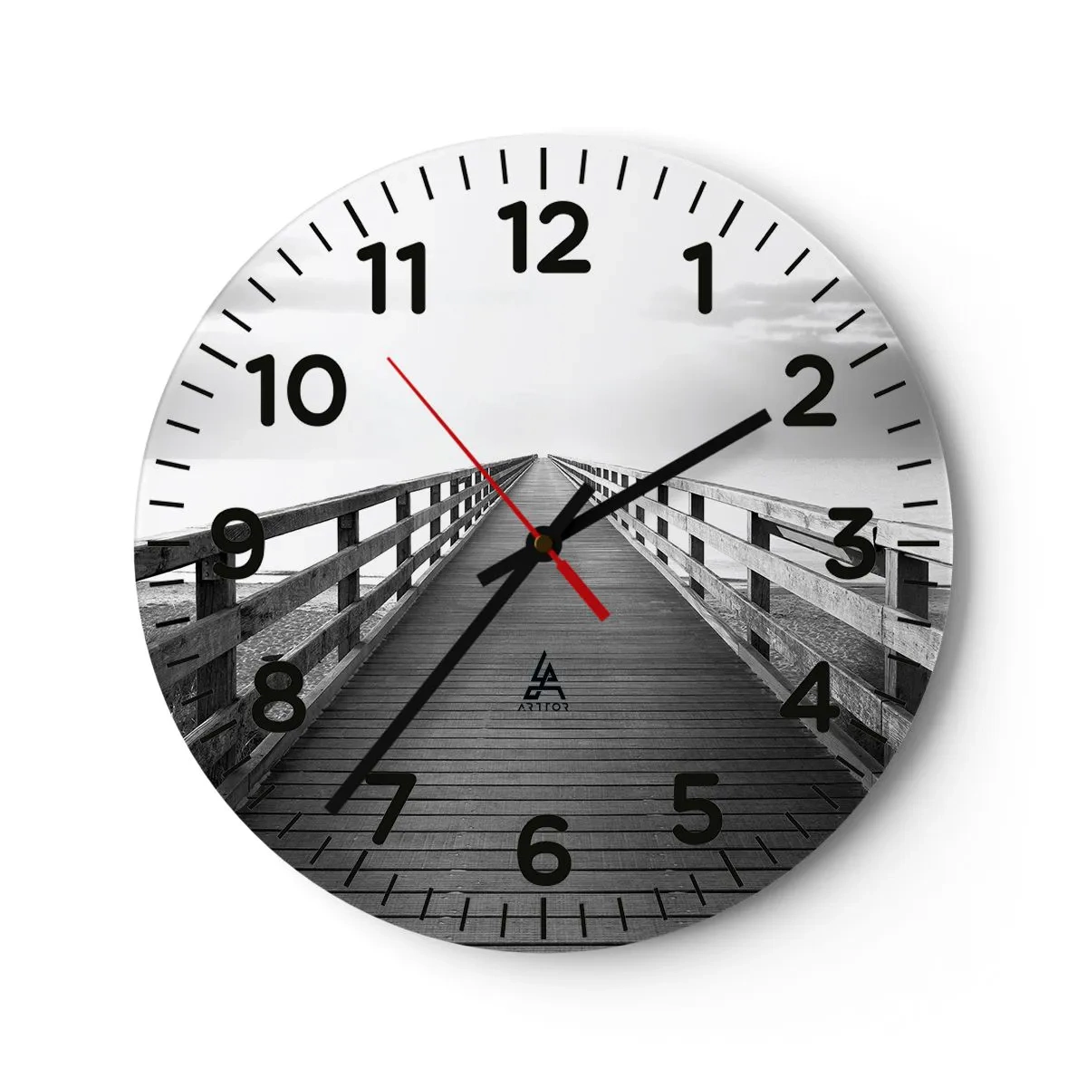 Ceas de perete - Ceas pe sticlă - Departe, departe... - 30x30 cm