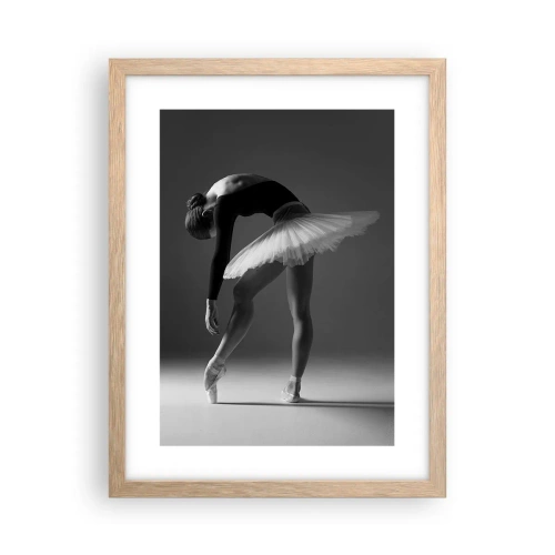 Poster în ramă de stejar deschis - Bella balerina - 30x40 cm
