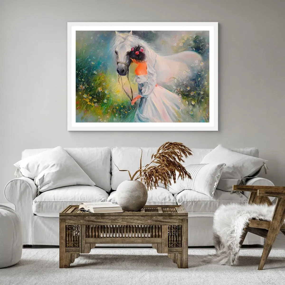 Poster în ramă albă - Ca dintr-un vis frumos - 91x61 cm