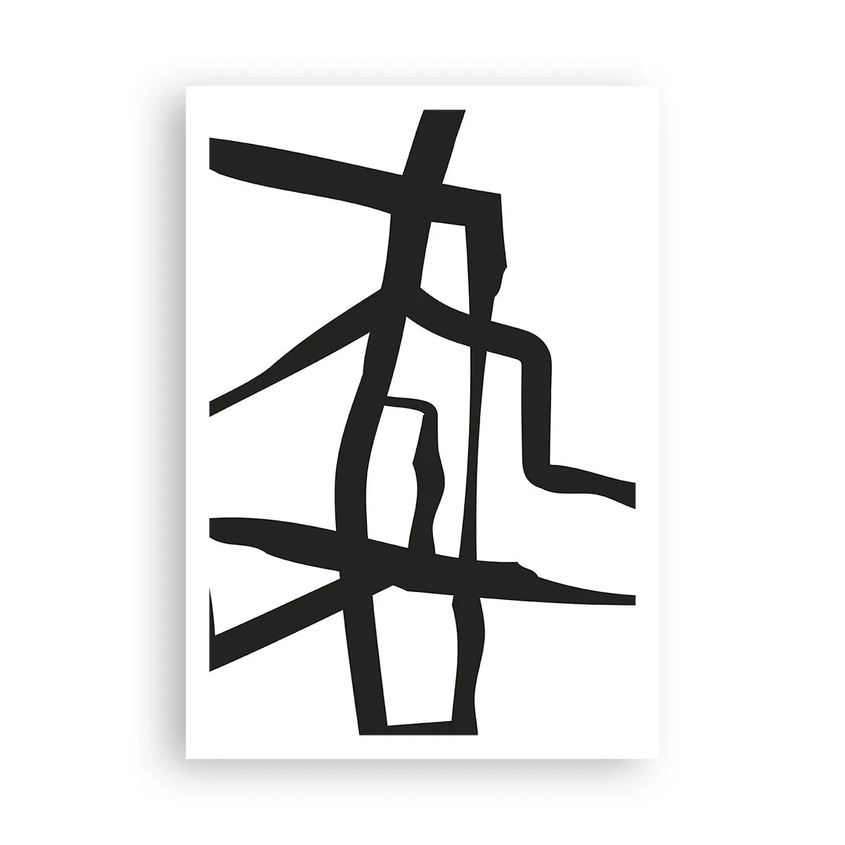 Poster - Construcție în alb și negru - 70x100 cm