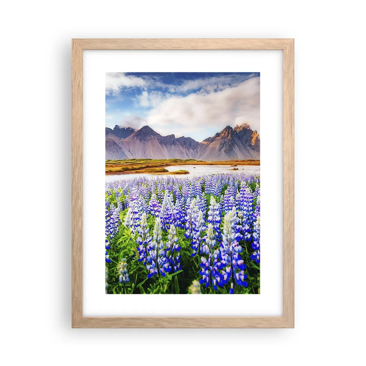 Poster în ramă de stejar deschis - Putere și severitate alături de blândețe - 30x40 cm