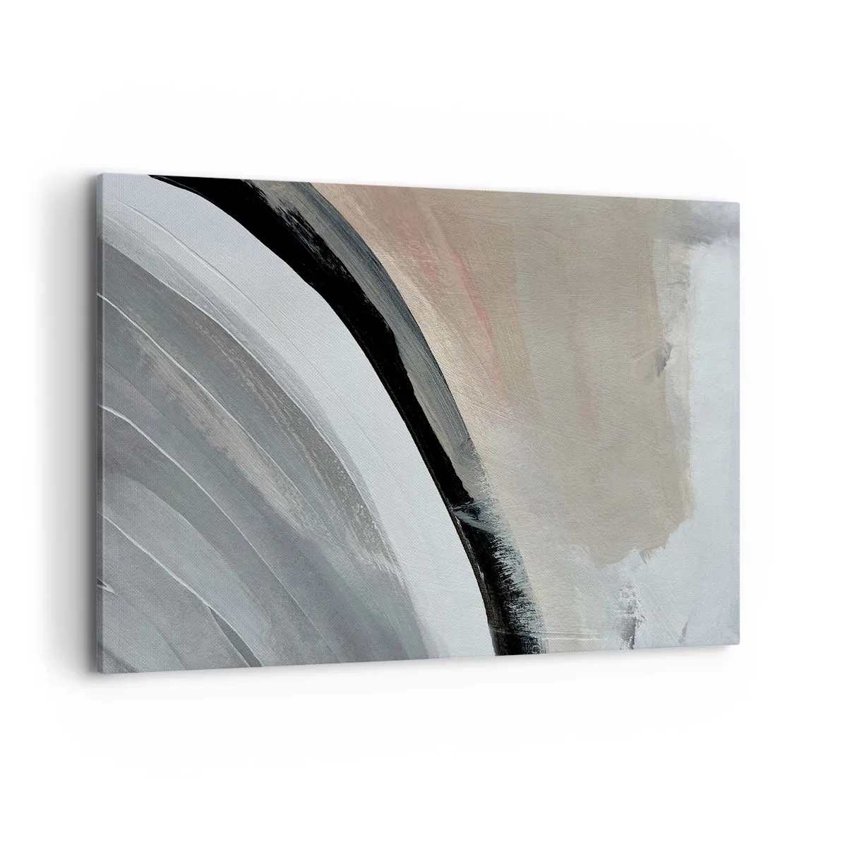 Tablou pe pânză - Compoziție: arc de negru și gri - 120x80 cm