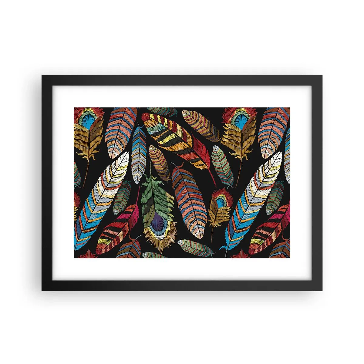 Poster în ramă neagră - Carnavalul păsărilor - 40x30 cm