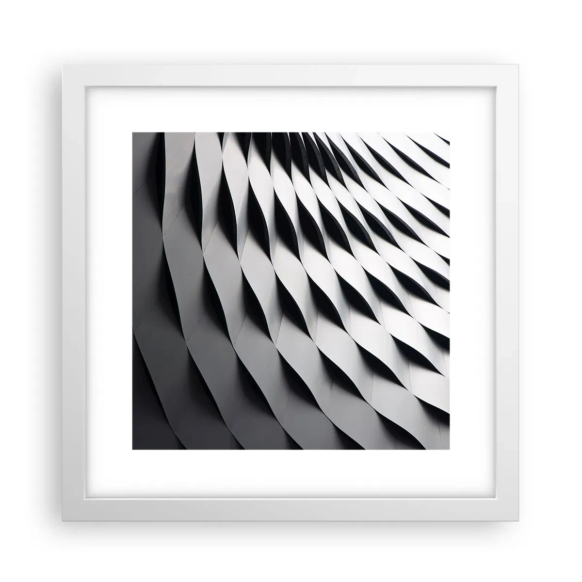 Poster în ramă albă - Pe suprafața valurilor - 30x30 cm