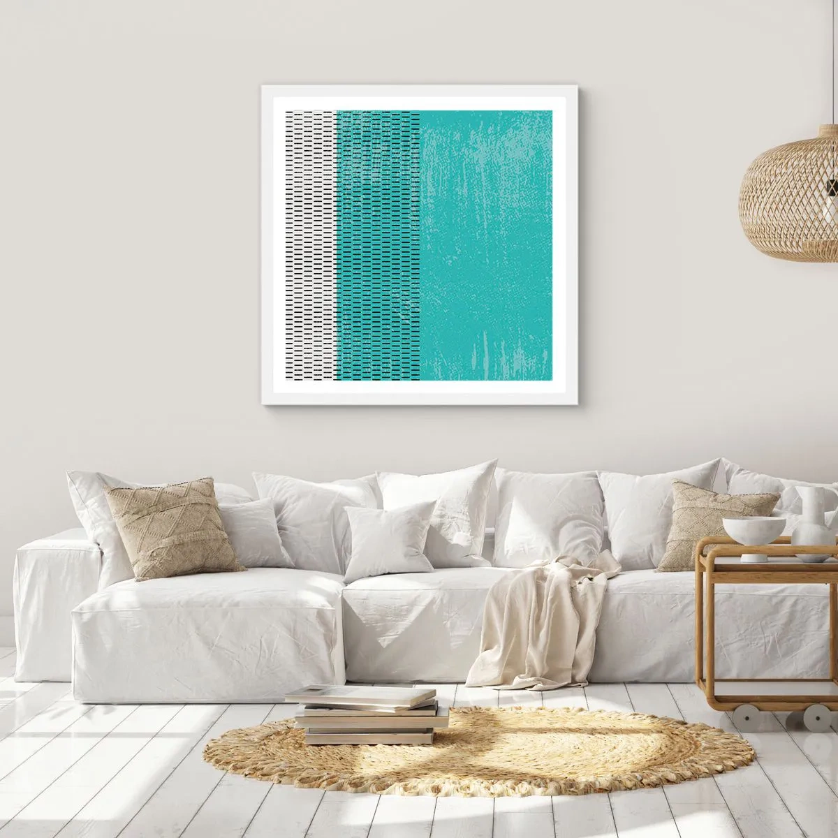 Poster în ramă albă - Compoziție echilibrată - 30x30 cm