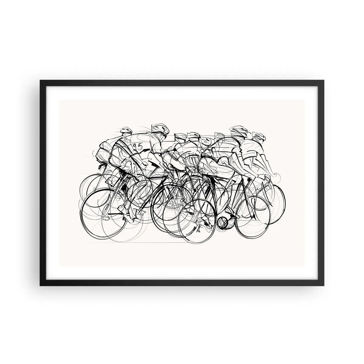 Poster în ramă neagră - Mână în mână - 70x50 cm