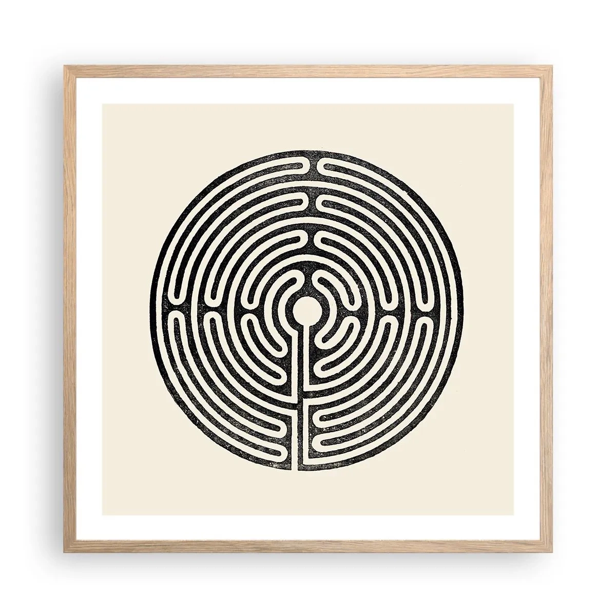 Poster în ramă de stejar deschis - Ordine secretă - 60x60 cm