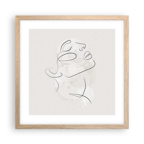 Poster în ramă de stejar deschis - Schiță de vis - 40x40 cm