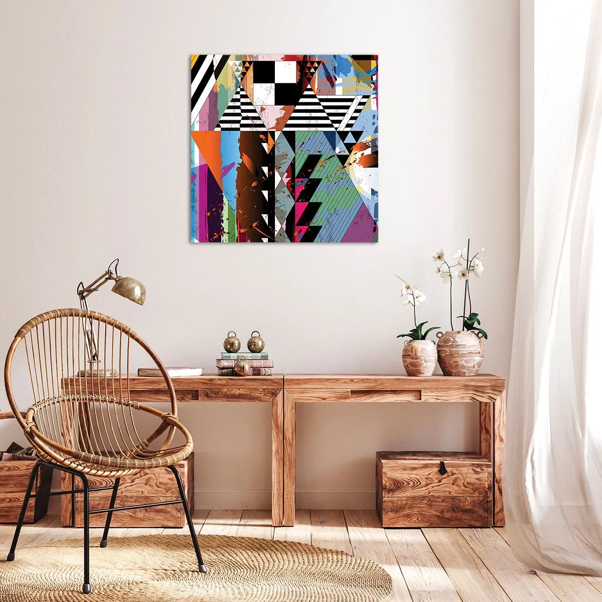 Tablou pe pânză - Geometric și organic - 30x30 cm